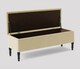 image 2 of 180cm Swiss Chesterfield Ottoman Storage Bench- Plush Velvet Shoe Bench - Cream Upholstery Footstool with Storage