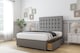 image 4 of Sloomy Alabama Pewter Dumfries Divan Bed Base 4 Drawers With 26 Inch Strutted Headboard | Grey | Pewter | Small Double | 1