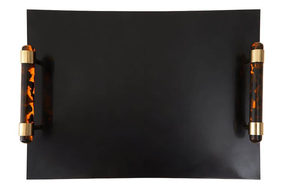 image 1 of Roma Rectangular Tortoise Shell Tray