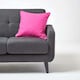 image 4 of Homescapes Cotton Plain Cerise Cushion Cover - 60 x 60 cm | Pink | Cerise | 60 x 60 cm