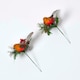 image 1 of Homescapes Set of 2 Artificial Robin and Foliage Picks, 18 cm