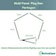 image 3 of Bettacare Pet Pen, Pentagon, Grey, 70cm High, 5 Panels, 1x72cm Door Panel and 4x72cm Side Panels, Dog Pen for Pets and Puppies Grey