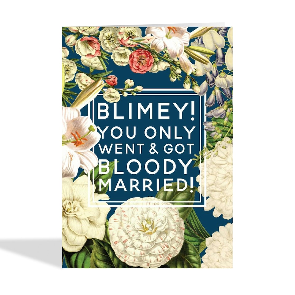 image 1 of Pretty Got Bloody Married Wedding Card