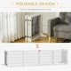 image 5 of PawHut Freestanding Pet Dog Gate 6 Panel Foldable Wooden Playpen