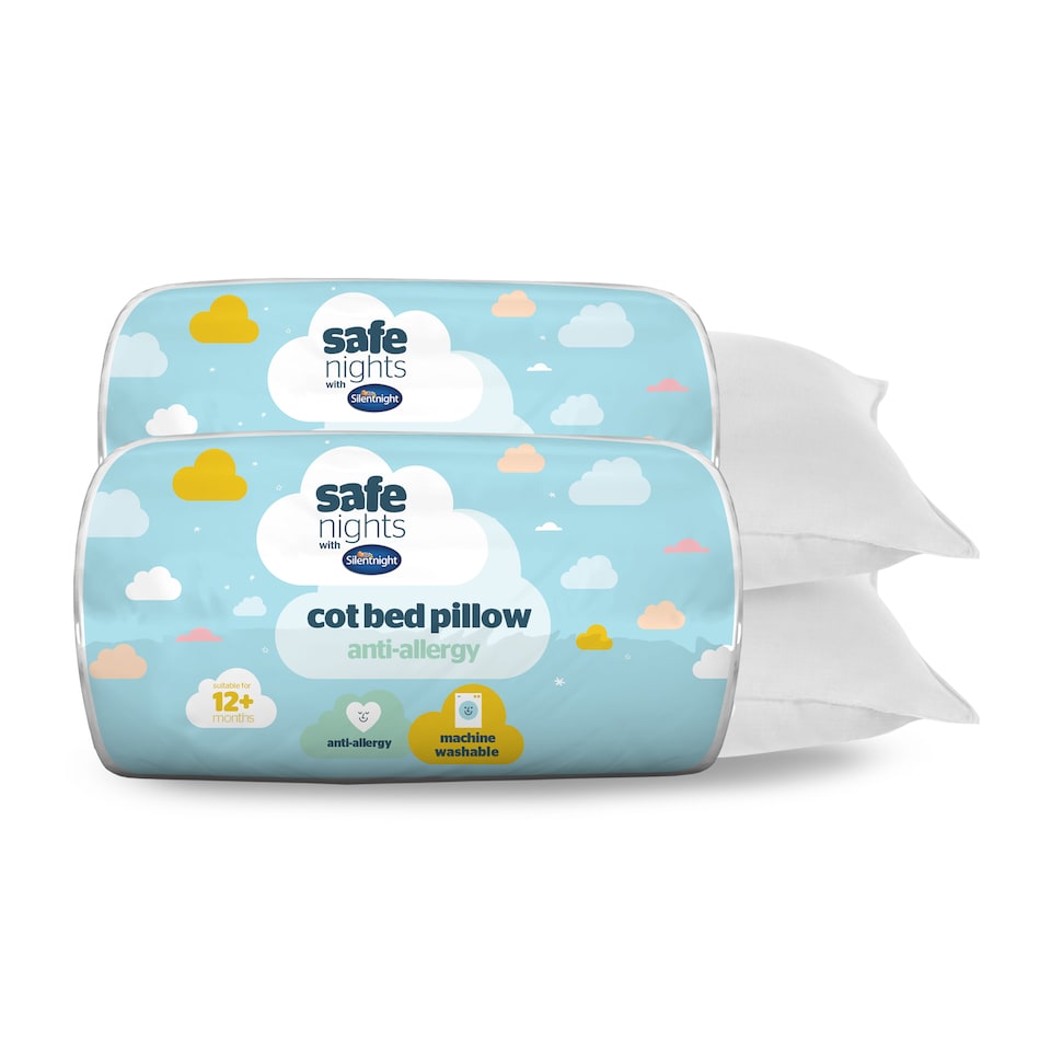 image 1 of Silentnight Safe Nights Anti Allergy Cot Bed Pillow - 2 Pack