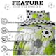 image 5 of VELVETIO Football Stamp Duvet Cover Set Easy Care Polycotton Kids Beddings Grey | Single