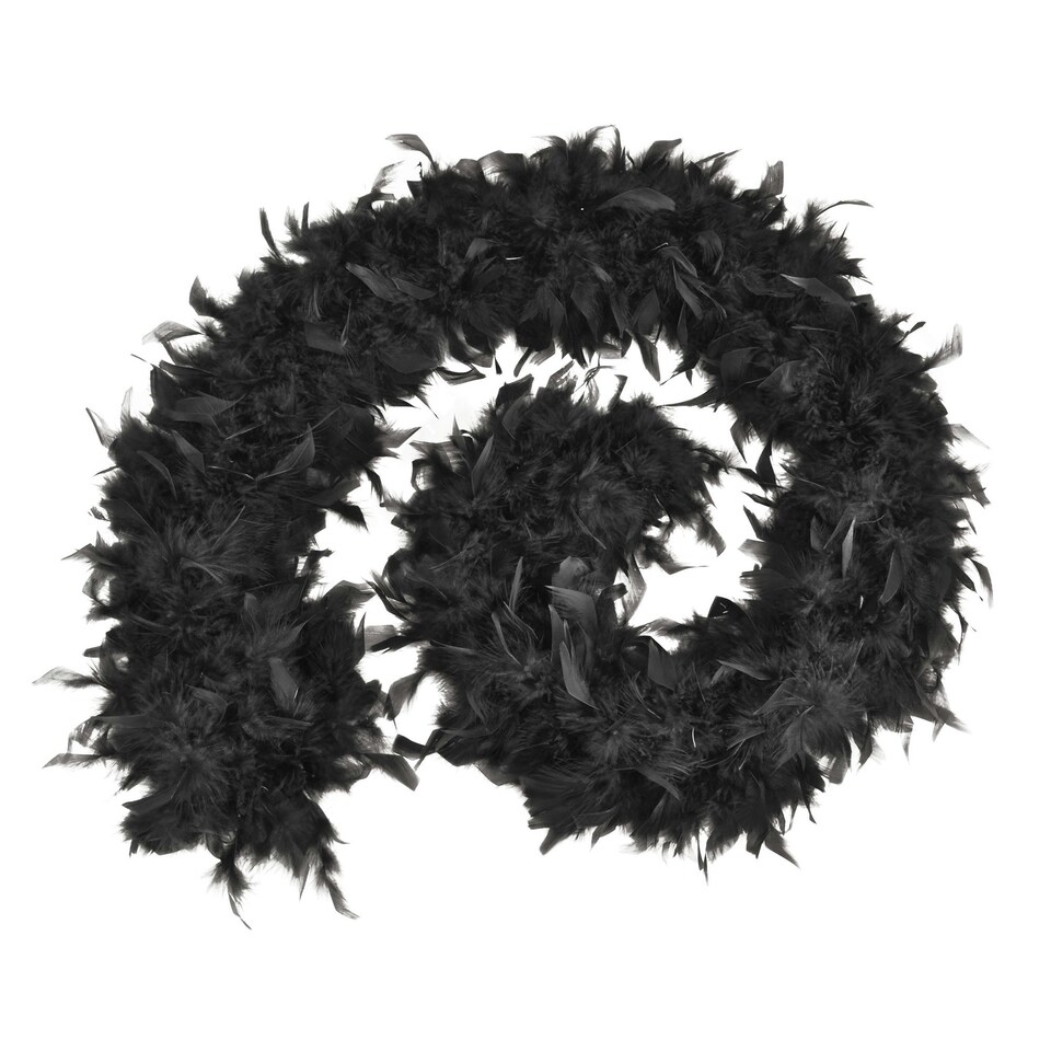 Bristol Novelty Unisex Adults Budget Feather Boa - Black - One Size