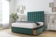 image 4 of Sloomy Alabama Emerald Plush Divan Bed Base 4 Drawers With 26 Inch Strutted Headboard | Green | Emerald | Super King | 1