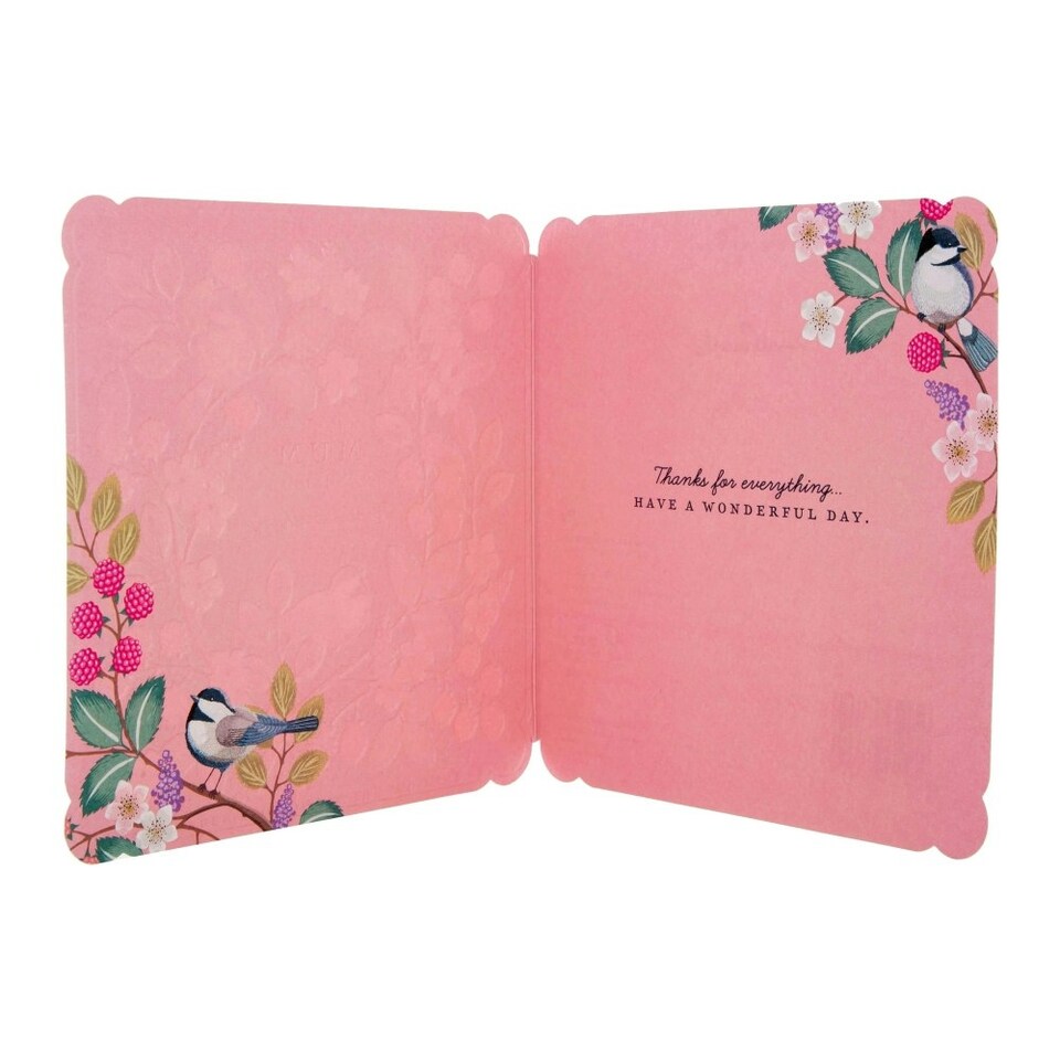 image 1 of Raspberries Flower Border Design Mum Birthday Card