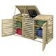 image 2 of Rowlinson Timber Single Bin Store With Double Box Store Brown