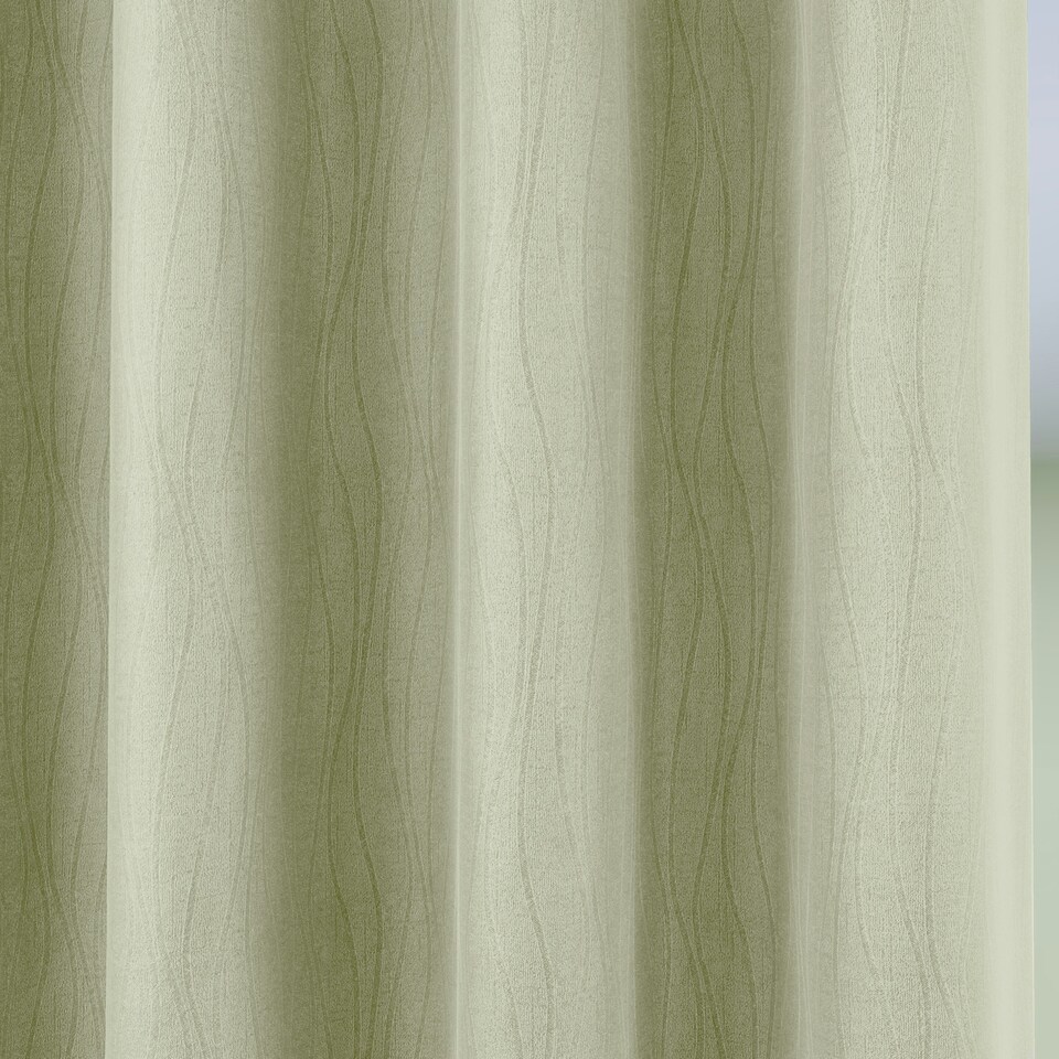 image 1 of Goodwood Green Curtains 46 x 54 inch (117 x 137 cm) Room Darkening Eyelet Thermal Noise Reducing Curtains for Bedroom and Living Room