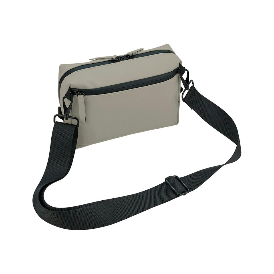 image 1 of Bagbase Matte PU Coating Crossbody Bag - Nude Pink - One Size Pink