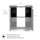 image 7 of VonHaus Shrewsbury Black Under Sink Bathroom Cabinet