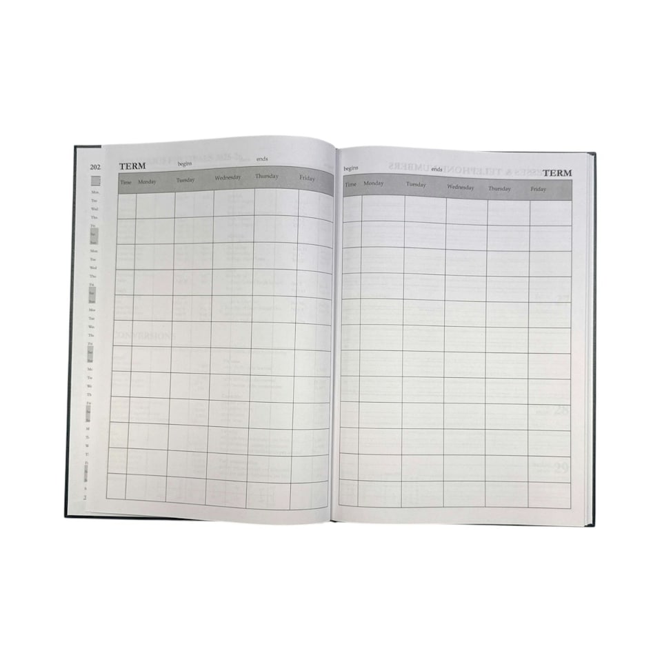 image 1 of Janrax 2025-2026 A4 Day Per Page Burgundy Academic Diary