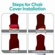 image 7 of Chair Cover Spandex Polyester Stretch Fabric Dining Slipcovers - 10pcs