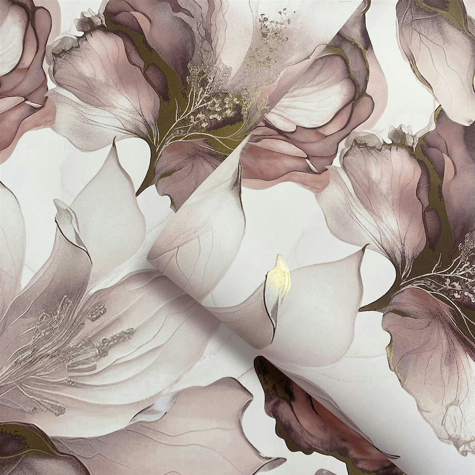 image 1 of Elysian Floral Pink Wallpaper Pink