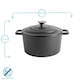 image 4 of Argon Tableware Cast Iron Casserole Dish - Enameled Dutch Oven - Self-Basting Lid - Hob to Oven - 4.5 Litre - Matt Black | Black | Matt Black