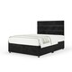 image 1 of Memory Maestro Memory Foam Black Naples Velvet Divan Set And Milan Headboard Small Double