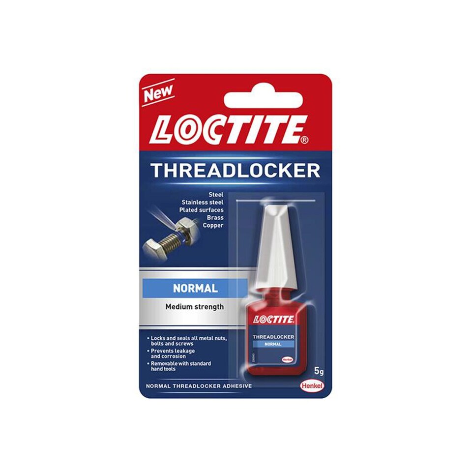 image 1 of Loctite Threadlocker 2 x 5ml Pack - Medium Strength for Nuts Bolts Screws.