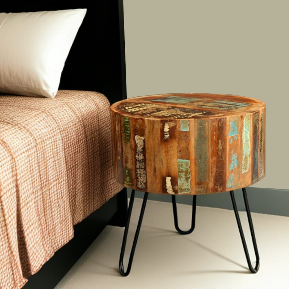 image 1 of Dahila Reclaimed Boat Side Table