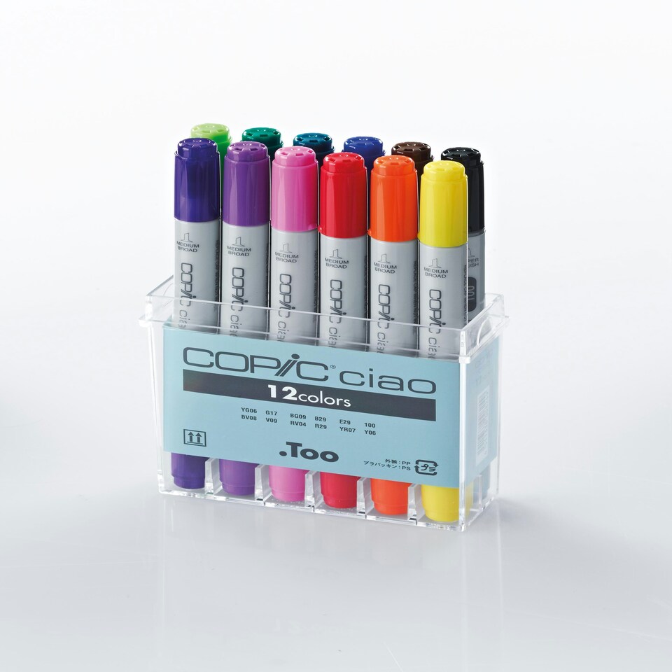 image 1 of Copic CIAO Marker, Multicoloured, Set of 12