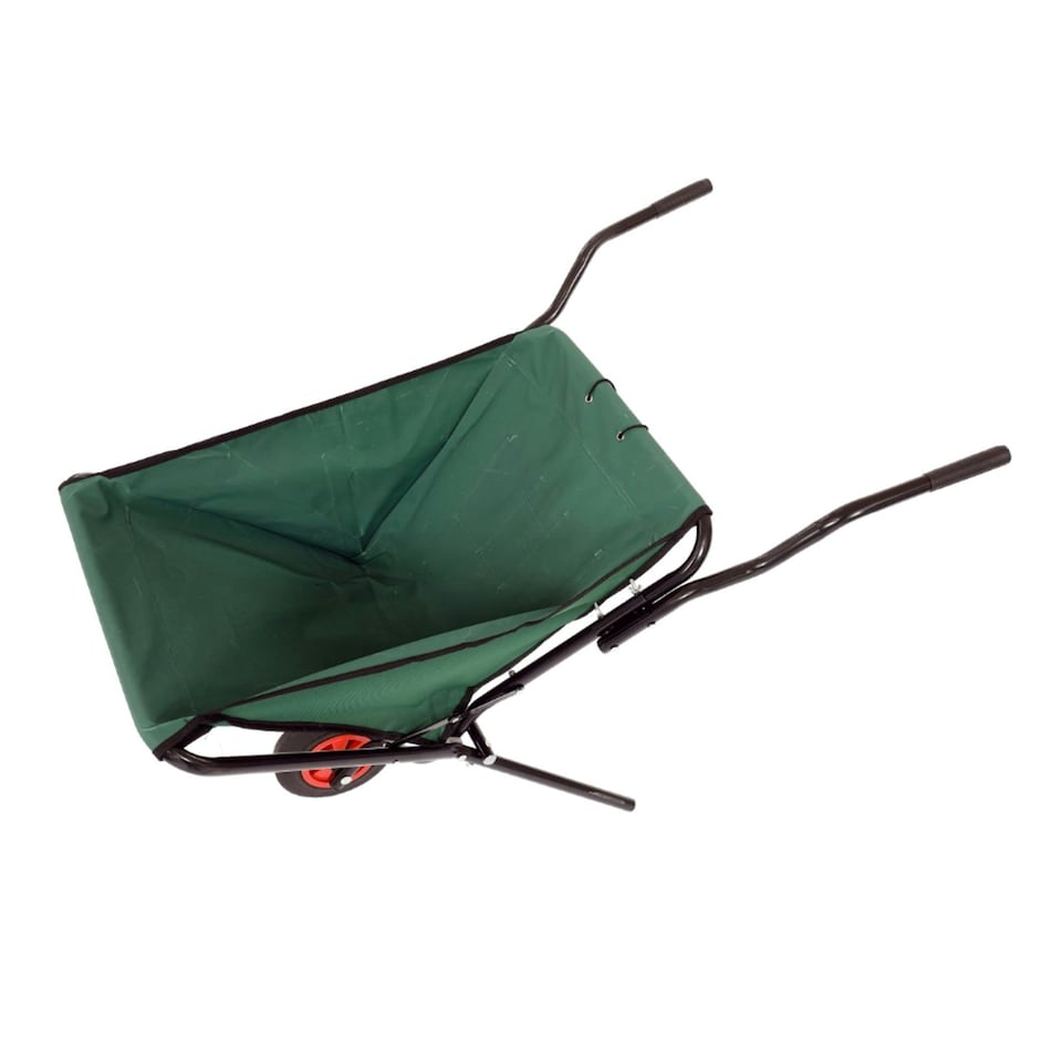 image 1 of Oypla Lightweight Folding Garden Wheelbarrow Foldable Wheel Barrow