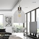 image 5 of Set of 2 Belten - Clear Glass Cloche with Satin Nickel Pendant Fitting | Clear | Clear glass with satin nickel plate detail | Small | 2