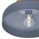 image 2 of Contemporary Scandinavian Designed Semi Flush Ceiling Light in Charcoal Grey | Grey