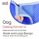 image 7 of Dog Cat Puppy Cooling Bandana Pet Cooler Ice Cool Scarf Collar Relief Med. Large Blue | L
