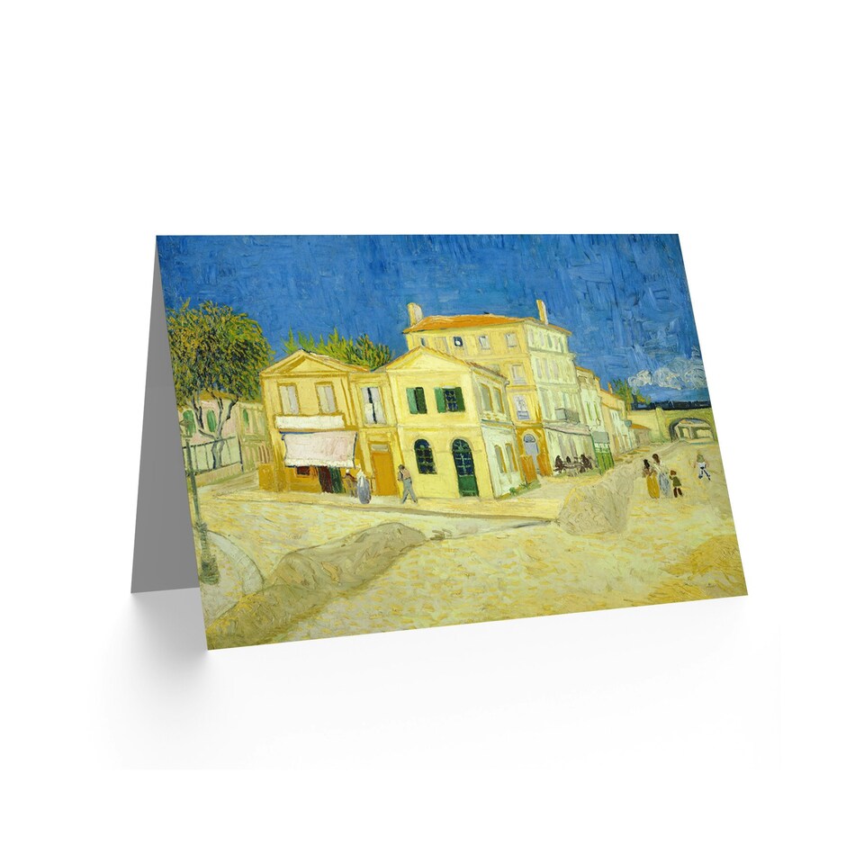 image 1 of Vincent Van Gogh Yellow House Blank Art Card