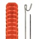 image 1 of Pegdev Highly Durable Orange Plastic Barrier Fencing with Steel Pins 20m 10 Pins
