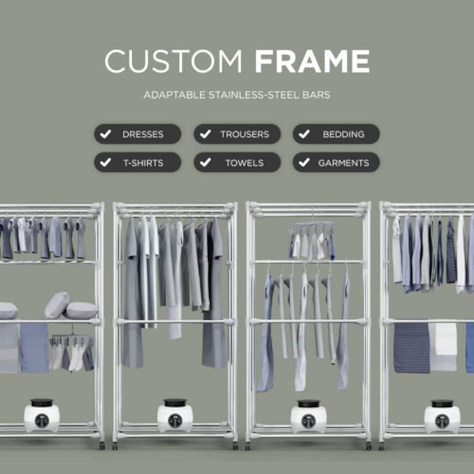 image 1 of DMD Hang'n'Dry+ Electric Clothes Dryer with Remote Control & Pegs | Grey