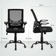 image 7 of Vinsetto Mesh Swivel Office Chair Task Computer Chair w/ Lumbar Support, Black Black