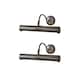 image 1 of ValueLights Gemini Pair Black Chrome Twin Picture Wall Lights | Black