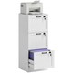 image 1 of HOMCOM 3-Drawer File Cabinet, Lockable Filing Cabinet for A4 Letter, White White