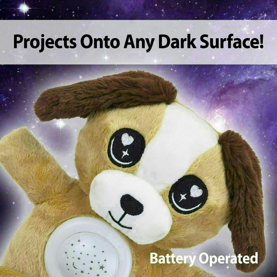 image 1 of Dog Plush Sky Projector Night Light 9"
