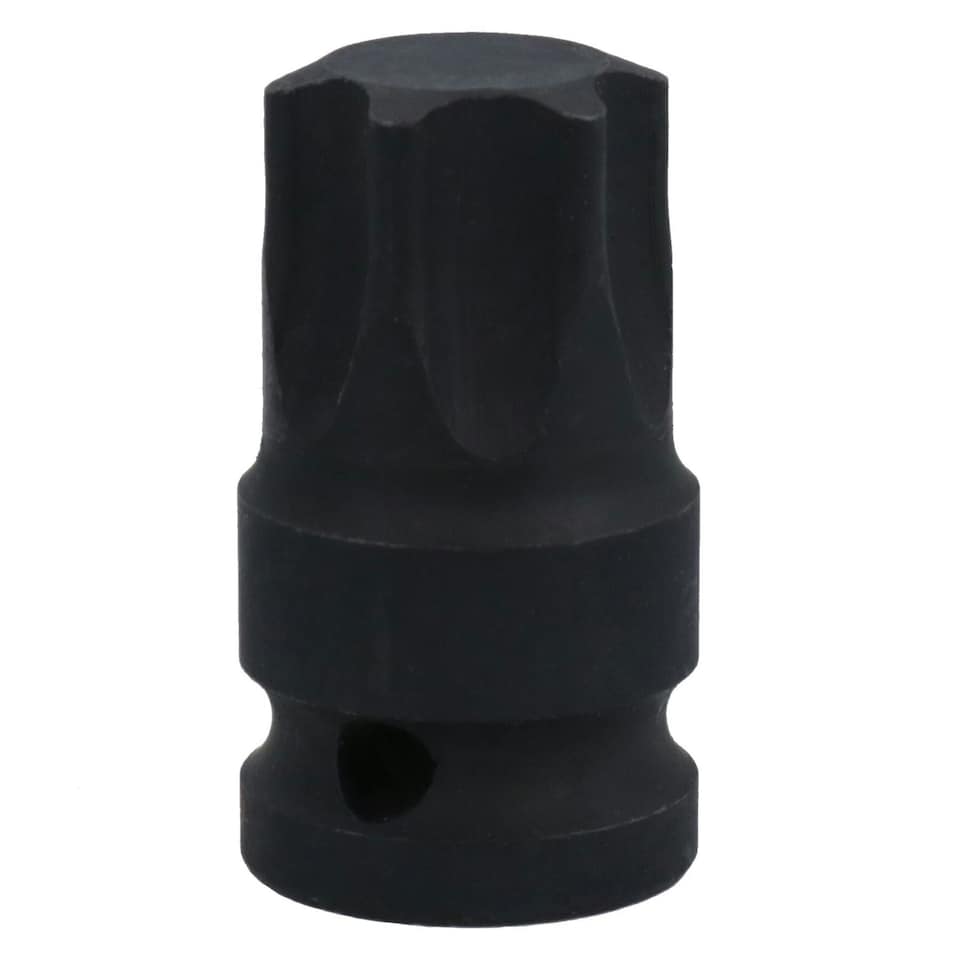 image 1 of T100 1/2in Drive Male Torx Star Impacted Impact Shallow Stubby Socket