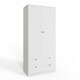 image 6 of FWStyle Artus Shaker 2 Door 2 Drawer Combination Wardrobe Matt White White