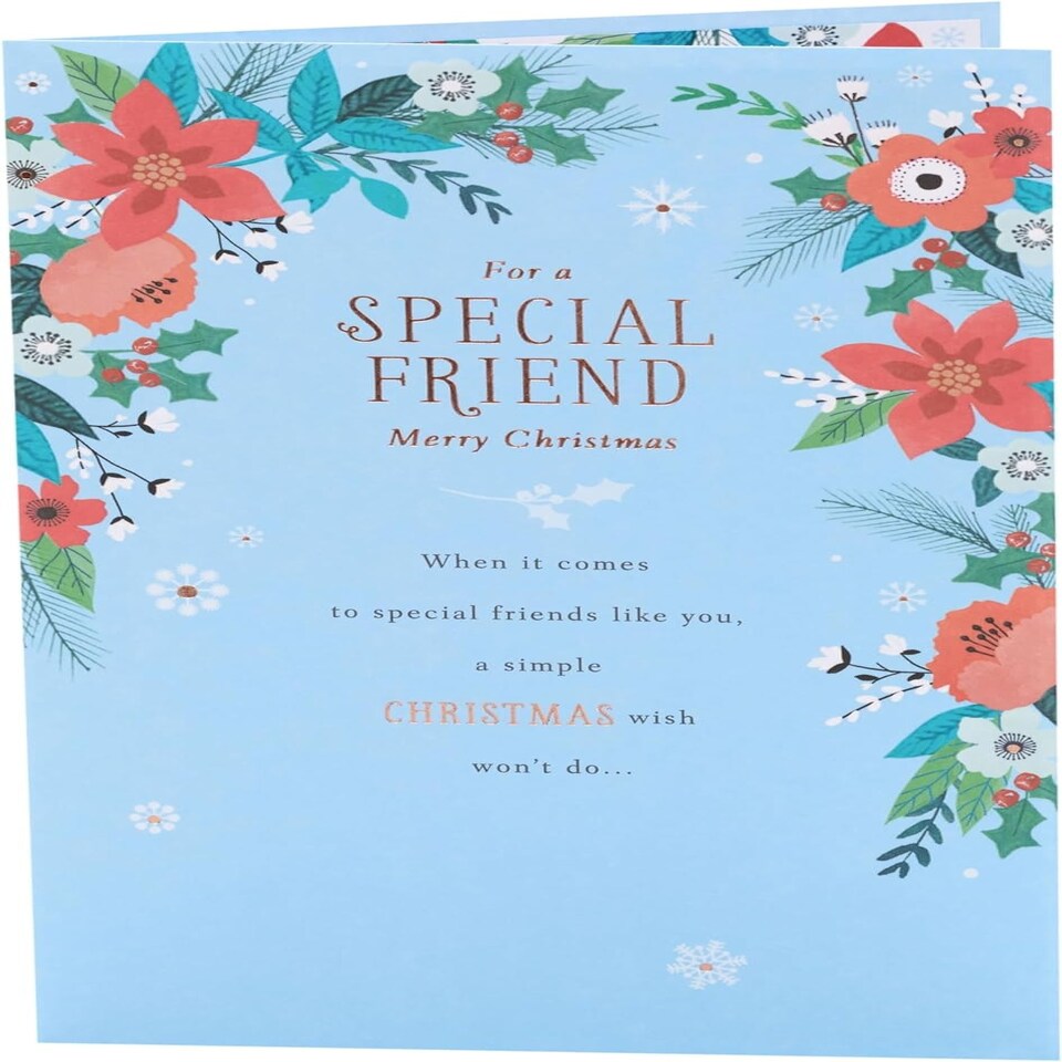 image 1 of Floral Design Friend Christmas Card