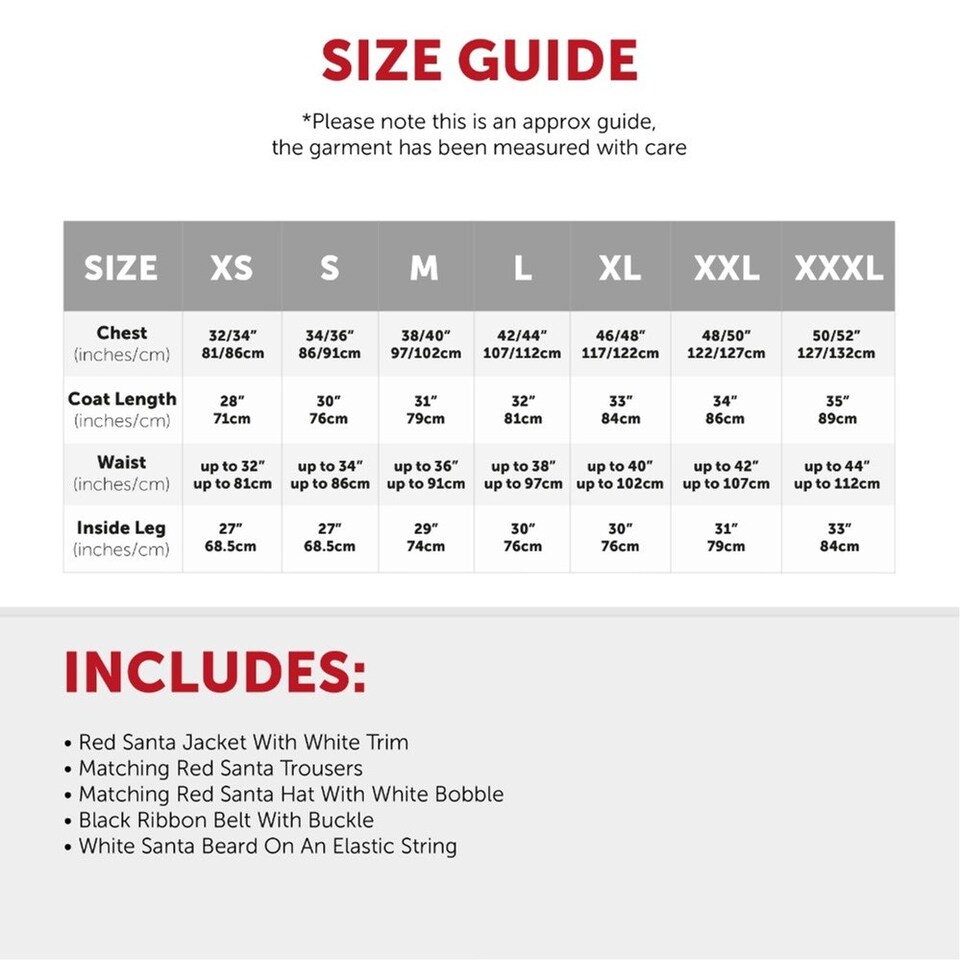 image 1 of 5 Piece Budget Santa Costume | Red | 3XL
