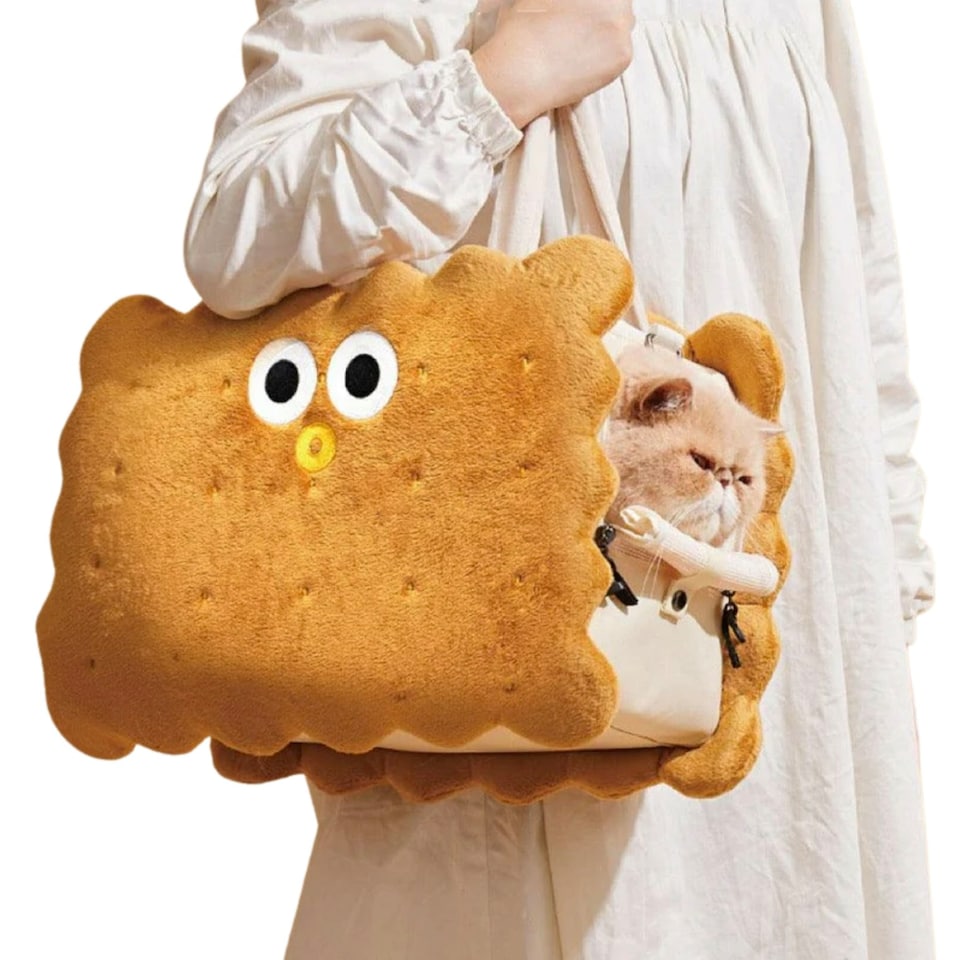 image 1 of PURLAB Cookie Style Pet Carrier Bag Brown | One Size