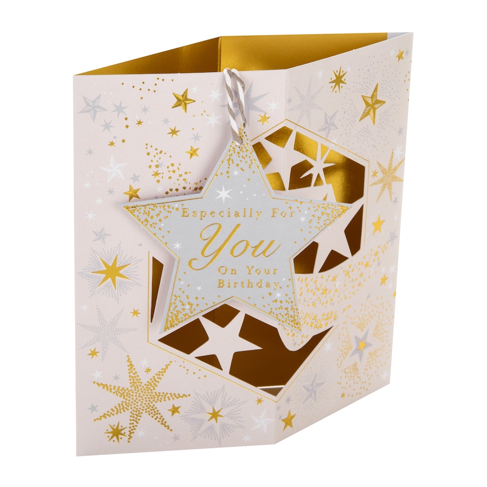 image 1 of Hallmark Birthday Card - 3D Pop-Up Star Design