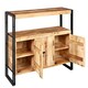 image 2 of Cosmo Industrial Sideboard - Solid Mango Wood - L43 x W135 x H90 cm | Brown