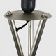 image 1 of ValueLights Camden Brushed Chrome Metal Stem Tripod Floor Lamp Silver