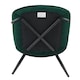 image 4 of Living and Home Velvet Upholstered Dining Chairs with Metal Legs x2 - Green