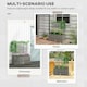 image 3 of Outsunny Garden PE Rattan Planter Box w/ Trellis Flower Raised Bed, 57x30x107cm