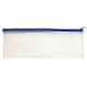 image 1 of Pack of 12 Janrax 13x5" Blue Zip Clear Exam Pencil Case