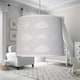 image 3 of Clouds - Light Grey Easy Fit Fabric Pendant Shade | Grey | Large | 1