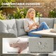 image 4 of Outsunny 6 PCs Rattan Garden Furniture Sectional Corner Sofa, Dark Grey | Grey | Dark Grey | Five Plus Seater