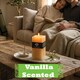 image 6 of Nicola Spring Round Vanilla Pillar Candles - 215 Hours - Cream - Pack of 3 - Vanilla Candle Home Fragrance Aromatherapy